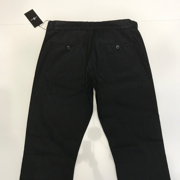 NWT 7 For All Mankind Grosgrain Stripe Slim Trouser Jean Size 34 - Picture 7 of 16